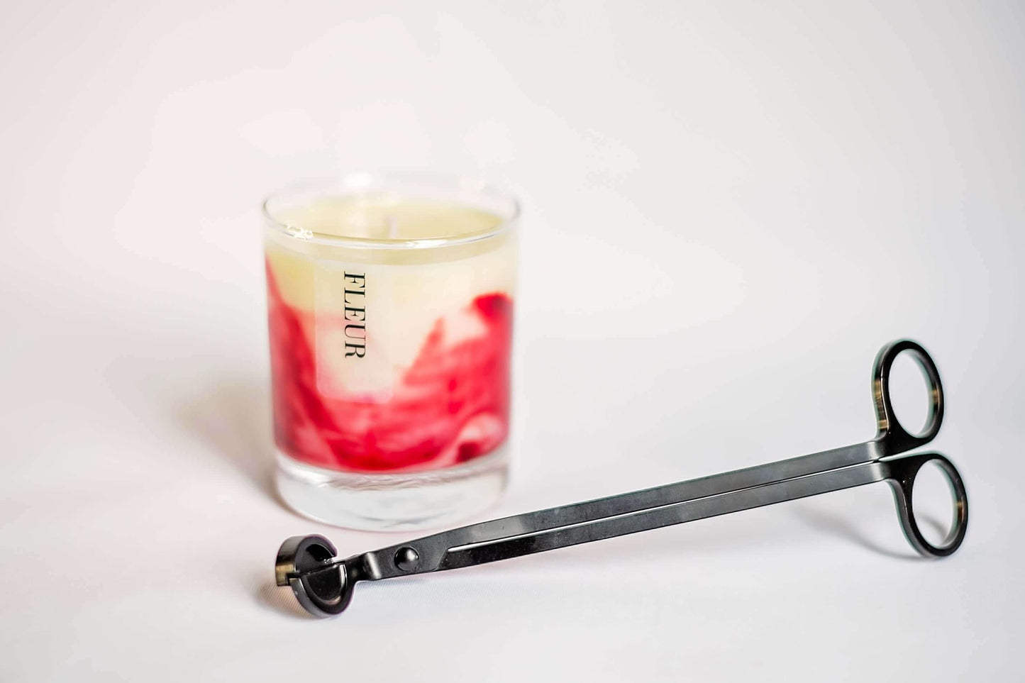 FLEUR Marble Effect Candle, Red Marble Candles, Aromatheraphy Candles, Essential Oil Candles, Wellness Candles, Aesthetic Candles