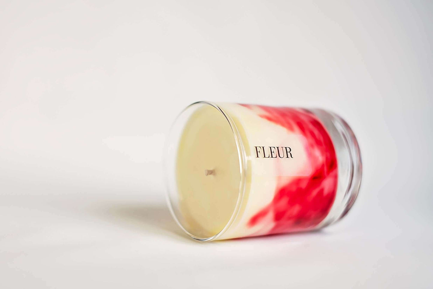 FLEUR Marble Effect Candle, Red Marble Candles, Aromatheraphy Candles, Essential Oil Candles, Wellness Candles, Aesthetic Candles