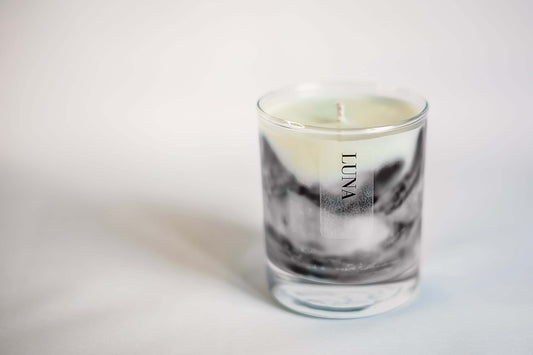 LUNA Marble Effect Candle, Black Marble Candles, Aromatheraphy Candles, Essential Oil Candles, Wellness Candles, Aesthetic Candles